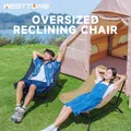 WESTTUNE Chaise longue pliante surdimensionnée Camping Chaise inclinable en alliage d'aluminium Loisirs de plein air Chaise paresseuse pour la maison Voyage Plage