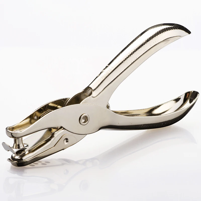 Perforateur à trou unique portatif de 6mm de diamètre, perforateur manuel accrocheur pour étudiants, feuilles de papier épais A4, cartes et projets de bricolage