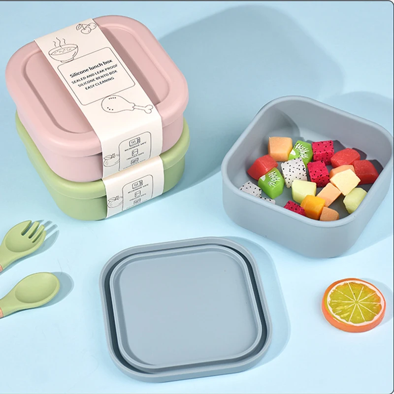 Boîte à déjeuner scellée en Silicone, four à micro-ondes d'extérieur, stockage des aliments et conservation des aliments frais, Snack pour enfants, Bento Portable, nouvelle collection
