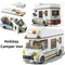 Set di mattoni compatibili Serie di città Blocchi di costruzione Vacanza Camper Van Auto da viaggio Regalo di festa per bambini Giocattoli di assemblaggio