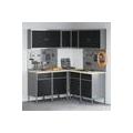 Vidaxl Set De Meuble De Travail Et Panneau Perforé De 12 Pièces En Mdf Et Métal Noir