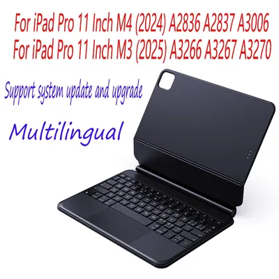 Magic Keyboard Case For iPad Pro 11 Inch M4 A2836 A2837 A3006 For iPad Air 11 Inch M3 A3266 A3267