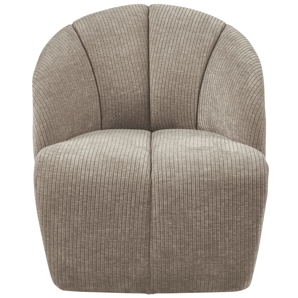 Fauteuil pivotant en coton sable