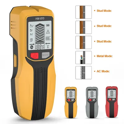 6 In 1 Wall Scanner Metal Detector Find Metal Wood Studs AC Voltage Live Wire Depth Detect Electric