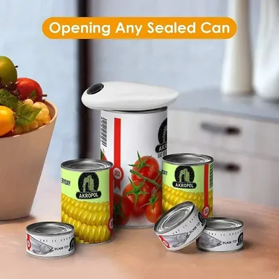 Electric Can Opener Multifunctional Plastic Bottle Opener Kitchen Small Tool Safety Smooth Jar