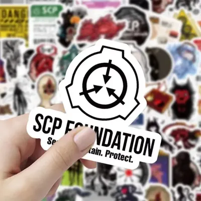 60Pcs Creative Danger Notice SCP Foundation Graffiti Stickers DIY Notebook Desktop Skateboard
