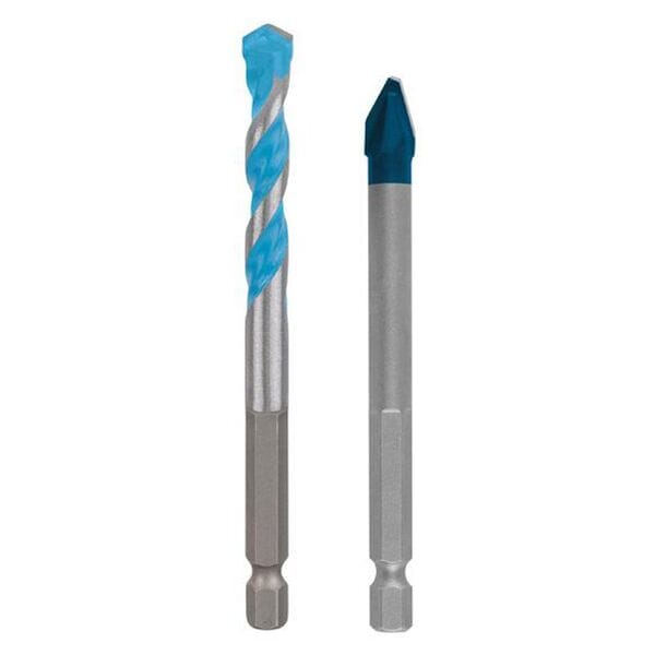 BOSCH Bohrer-Set EXPERT HEX-9 Hard Ceramic + HEX-9 Multi Construction 2 St. grau