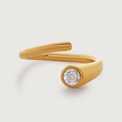 Gold Diamond Essential Wrap Ring Diamond