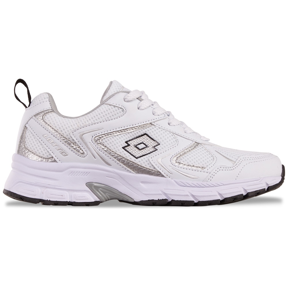 Sneaker LOTTO, Damen, Gr. 41, weiß (weiß, silber), Kunstfaser, Synthetik, metallic, Schuhe Sneaker, - besonders leicht & bequem