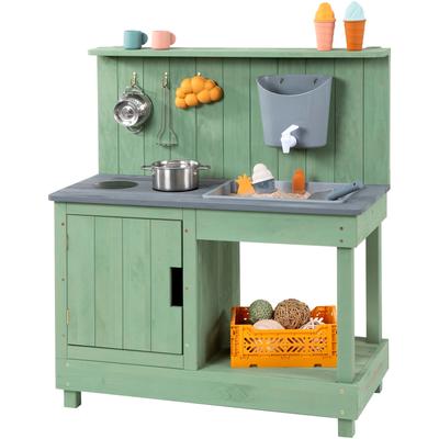 Outdoor-Spielküche MUDDY BUDDY "Mud Expert, eukalyptus", braun (eukalyptus), Spielküchen, KinderB:80cm H:90cm T:40cm, Holz, FSC - schützt Wald - weltweit, B:80cm H:90cm T:40cm Image