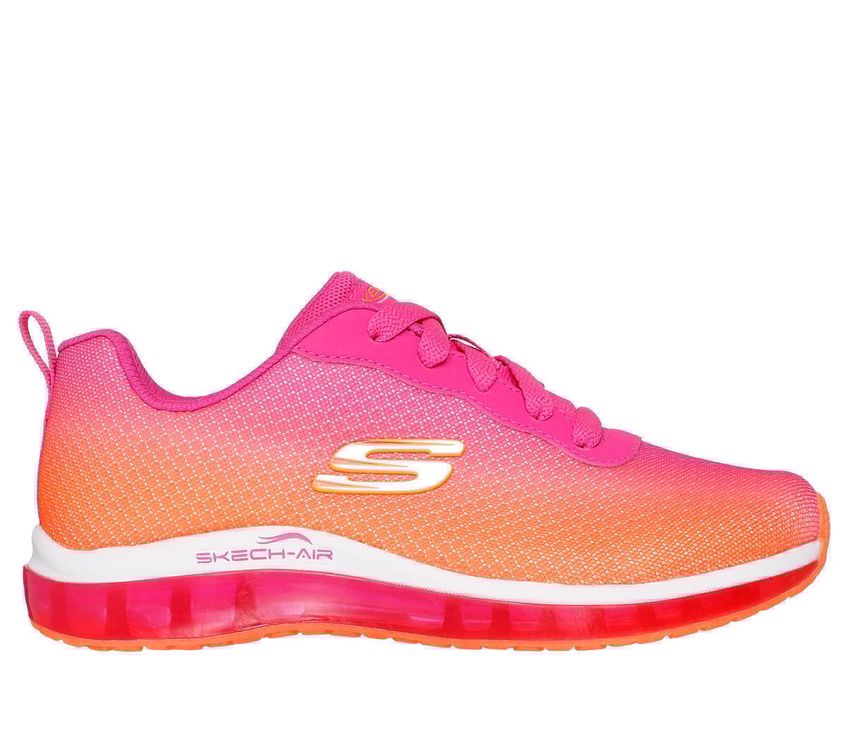 Skechers Girl's Skech-Air Element Elite - Purely Sneaker | Size 5.0 | Hot Pink/Orange | Textile/Synthetic | Machine Washable
