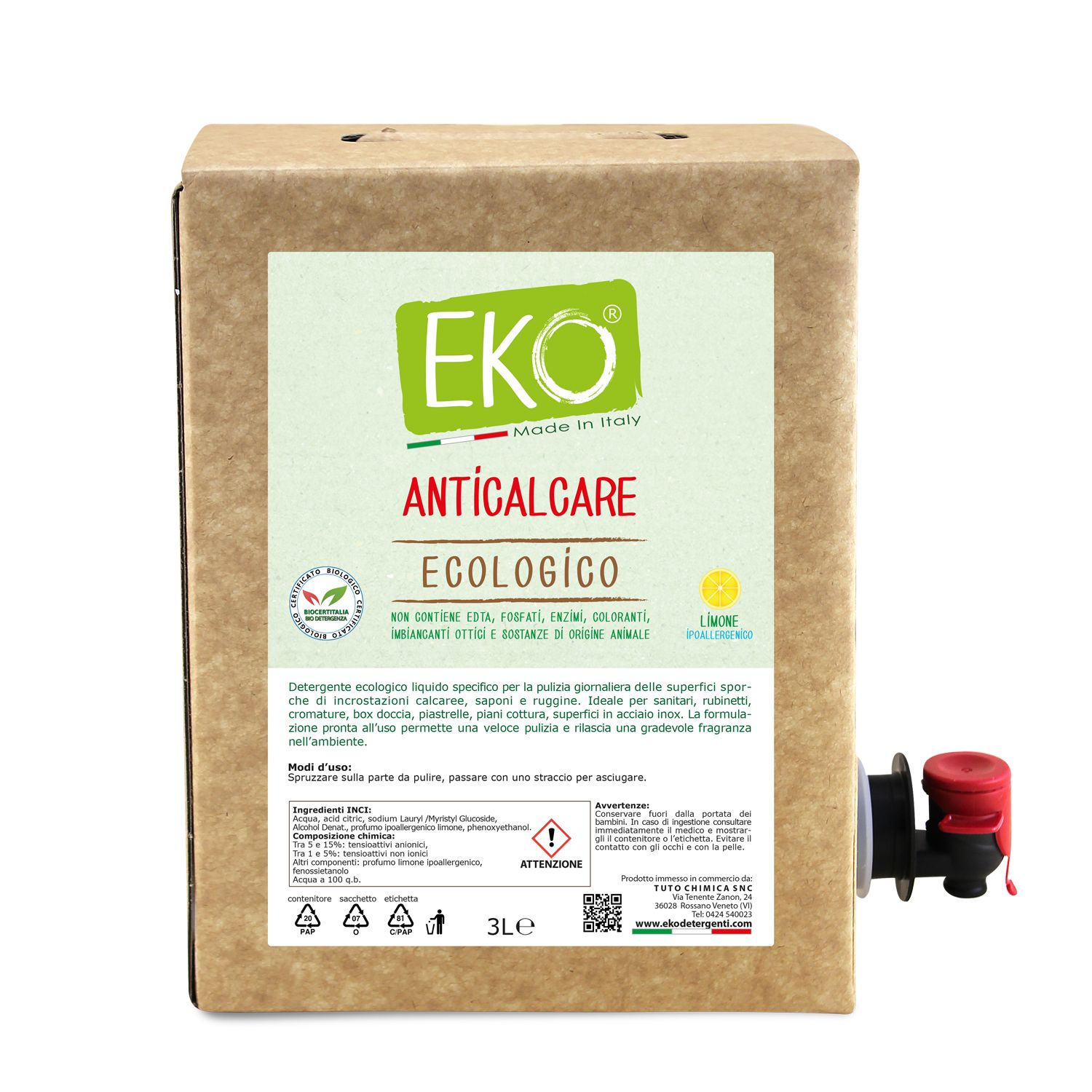 Eko Anticalcare Ecologico 3 l