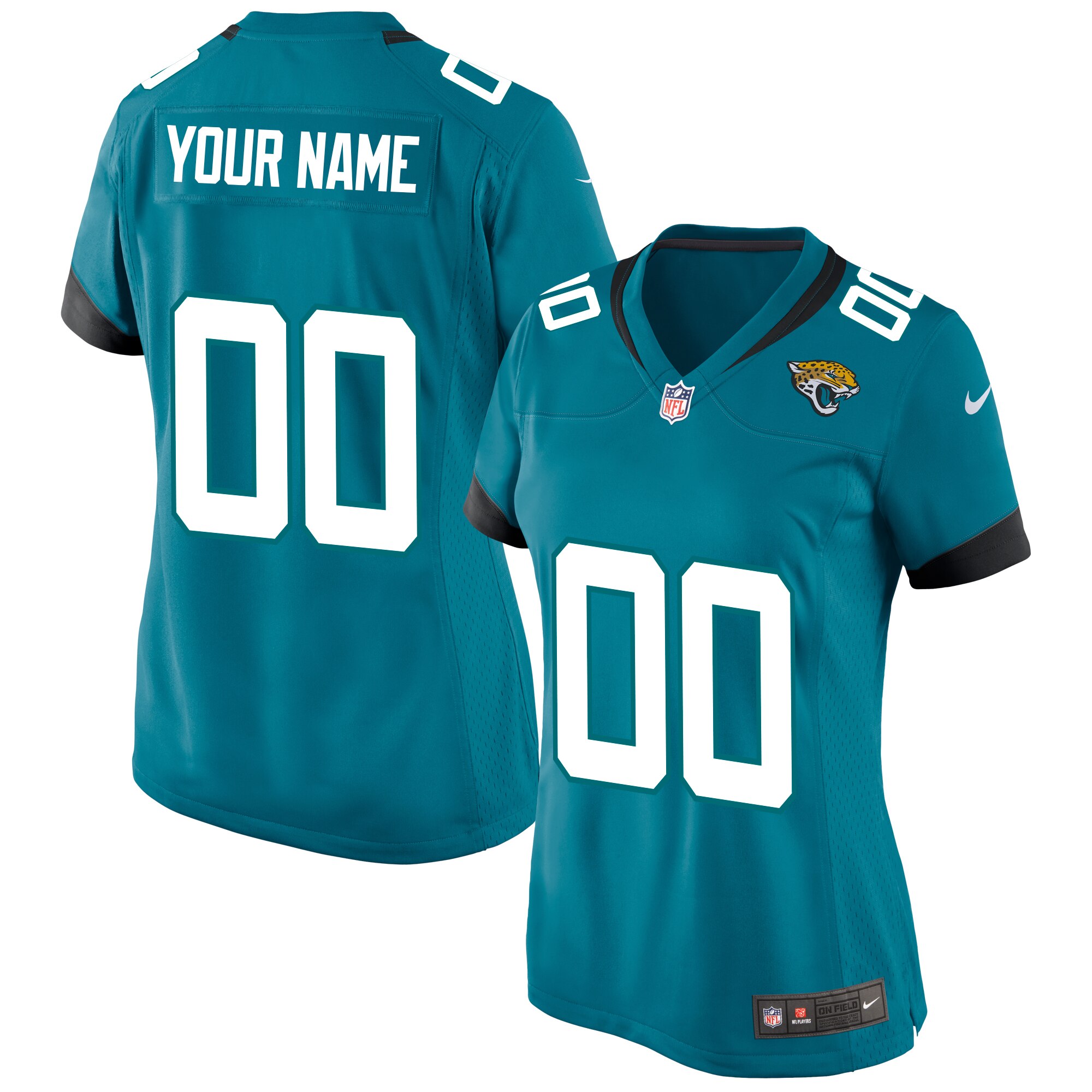 Jacksonville Jaguars Nike Game Heimtrikot - Blaugrün - Personalisiert - Damen Image