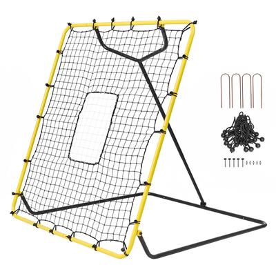 4x4.5 Feet Baseball and Softball Rebounder Net Pitch with Back Adjustable Angles