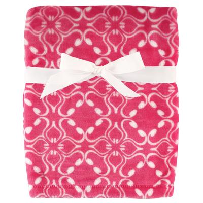 Hudson Baby Infant Girl Silky Plush Blanket, Blossoms, 30x40 inches - Blossom - 30x40 inches