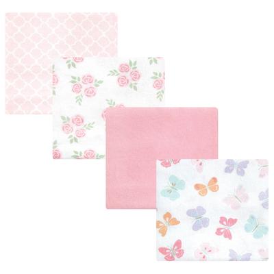 Hudson Baby Infant Girl Cotton Flannel Receiving Blankets, Pastel Butterfly, One Size - Pastel Butterfly - One Size
