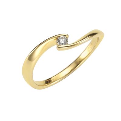 Orolino - Ring 750/- Gold Brillant weiß 0,06ct. Ringe 1 ct Damen Image