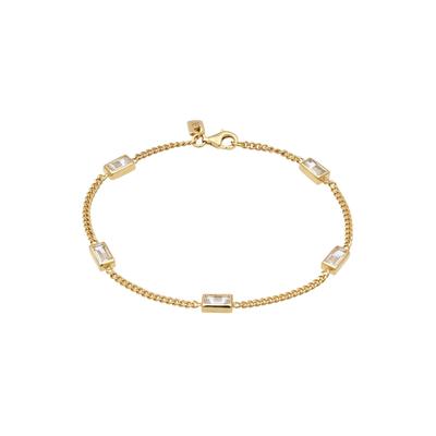 KUZZOI - Rechteck Topas Weiß 925 Sterling Silber Armbänder & Armreife 1 ct Herren Image
