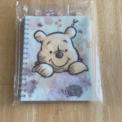 Disney Office | Disney Winnie The Pooh Journal Spiral Notebook With Top Tabs. 96 Sheets Nwt. | Color: Brown/Cream | Size: Book Is About 6.5 X 8.5, 96 Sheets