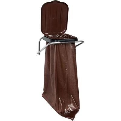 Wandmontierter Mülltrennungshalter, braun - 120L Säcke Image