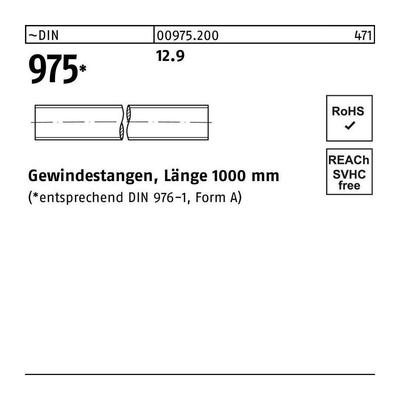 Gewindestange DIN 975 M 6 x 1000mm 12.9 Image