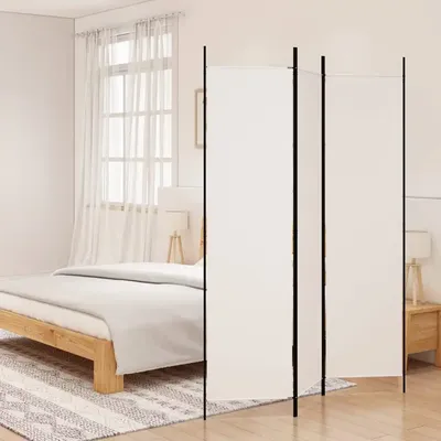Trennwand mit 3 weißen Platten 150 x 200 cm im Stoff. Heimdekorationsprodukte, Trennwände, Image