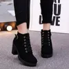Frauen High Heel Stiefeletten Herbst Winter Booties Frau Mode Neue Dame Schuhe Braun Schwarz Kurze
