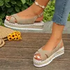 Römische Sandalen, Damenschuh, Kreuz, große Größe, 2022, Sommer, offene Zehen, Clogs mit Absatz,