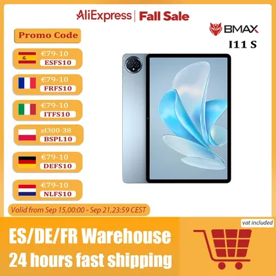 BMAX MaxPad I11 S Android 15 11-Zoll-HD-Bildschirm UNISOC T606 ARM Mail G57 4+8 GB Speicher 128 GB Speicher 2,4 GHz/5 GHz Wi-Fi-Tablet