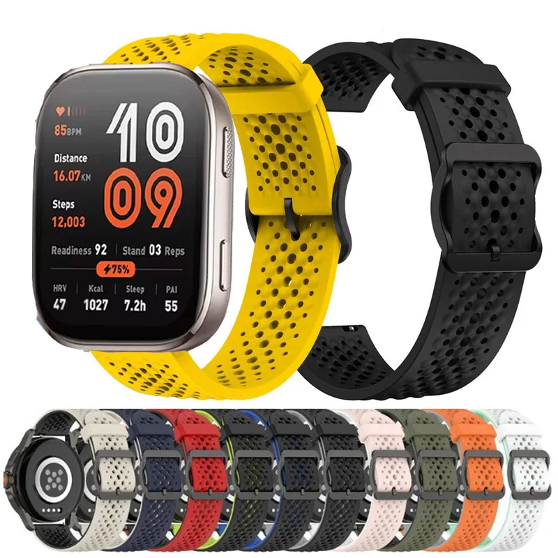 22 mm 20 mm Silikonarmband für Amazfit Bip 6 5 3 3Pro Armband für Amazfit Active 2 GTS4 3/GTR 2 3 4 Cheetah Round/Pro Armband  Image