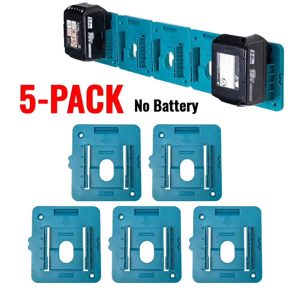 5PCS Batterie Halter für Makita 18V Li-Ion Batterie Werkzeuge Maschine Halter Lagerung Rack Wand Halterung für BL1860 BL1850 (keine Batterie) Image