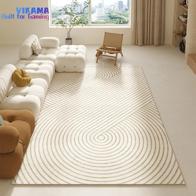 VIKAMA Moderner, minimalistischer Stil, Wohnzimmer, Schlafzimmer, Schlaufenstapel, Teppich, Sofa, Nachttisch, rutschfeste, langlebige Teppiche, Heimdekoration Image