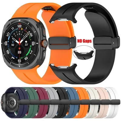 Magnetisches Faltschnallenband für Samsung Galaxy Watch Ultra 47 mm Silikonarmband für Galaxy Watch Image