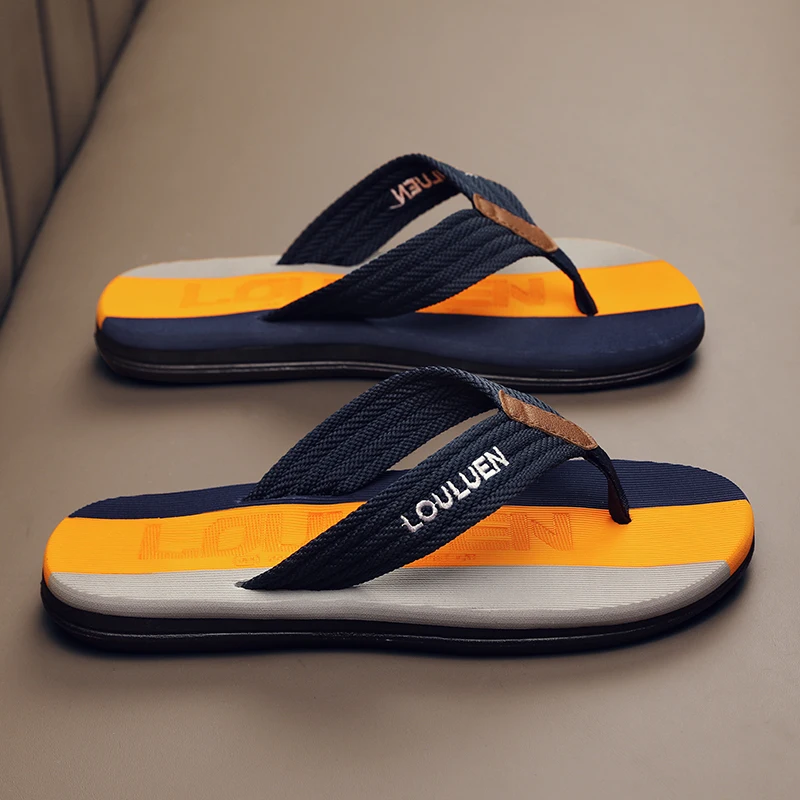 Herren-Flip-Flops, hochwertige, heiß verkaufte Herren-Flip-Flops, sommerliche Anti-Rutsch-Strand-Flip-Flops, modische Herren-Flip-Flops, atmungsaktiv, c Image