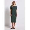 Midikleid STREET ONE, Damen, Gr. 34, EURO-Größen, grün (mid grün), Stoff, 95% Viskose, 5% Elasthan, unifarben, casual, normal wadenlang, Rundhals, Kurzarm Bündchen, Kleider, mit Rundhalsausschnitt
