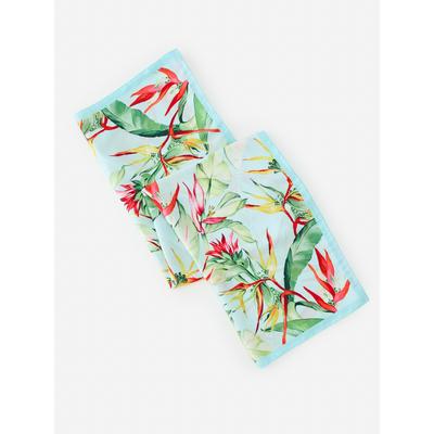 J.McLaughlin Women's Gemma Scarf in Oceanside Blooms Aqua