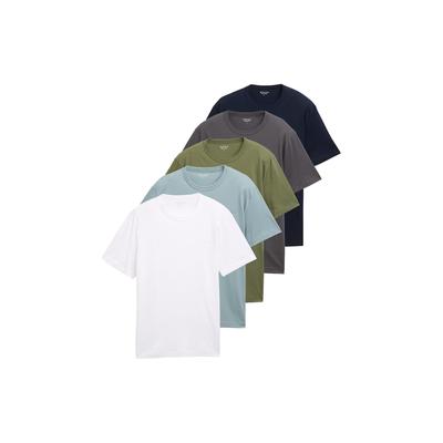TOM TAILOR Herren T-Shirts im Multipack, weiß, Uni, Gr. XXL Image