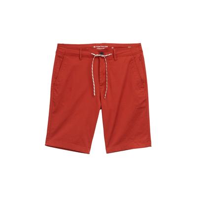 TOM TAILOR Herren Lightweight Chino Shorts mit Kordelzug, orange, Uni, Gr. 32 Image