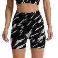 Per donna Shorts da yoga Fascia Elastica Controllo addominale Sollevamento glutei Leggero Vita Alta Yoga Allenamento in Palestra Pilates Pantaloncini Mimetico Nero / Bianco Rosa NeroGrigio Gli sport