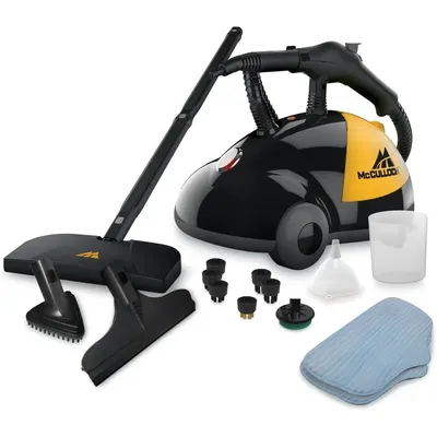 McCulloch MC1275 Heavy-Duty Steam Cleaner with 18 Accessories, Extra-Long Power Cord, Chemical-Free