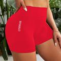 Per donna Shorts da yoga Fascia Elastica Leggero Vita Alta Yoga Allenamento in Palestra Pilates Pantaloncini Grigio scuro Rosso marrone Nero Gli sport Abbigliamento sportivo Elasticizzato Taglia