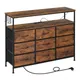 Cassettiera Credenza con presa 9 cassetti in tessuto Armadio portaoggetti con struttura in metallo per soggiorno Camera da letto Corridoio 30x110x85 cm
