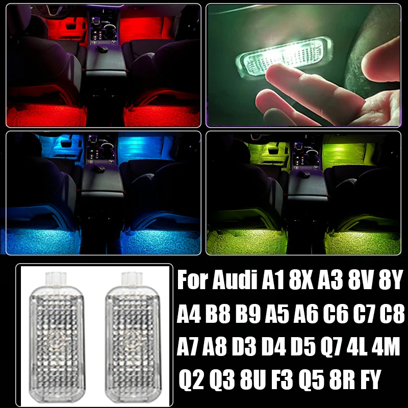 Per Audi A1 8X A3 8V 8Y A4 B8 B9 A5 8T A6 C6 C7 C8 A7 A8 D3 D4 D5 Q2 Q3 8U F3 Q5 8R FY Q7 4L 4M Auto Piede Luci Accessori