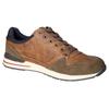Sneaker MUSTANG SHOES, Herren, Gr. 50, braun (braun, taupe), Lederimitat, Textil, kontrastfarbene Details, casual, Schuhe, Freizeitschuh, Schnürschuh mit Außenreißverschluss