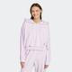 Kapuzensweatshirt ADIDAS SPORTSWEAR "W 3S FT QZ HD", Damen, Gr. L, ice lavender, bliss lila, Obermaterial: 55% Baumwolle, 36% Polyester, 9% Viskose, sportlich, Sweatshirts
