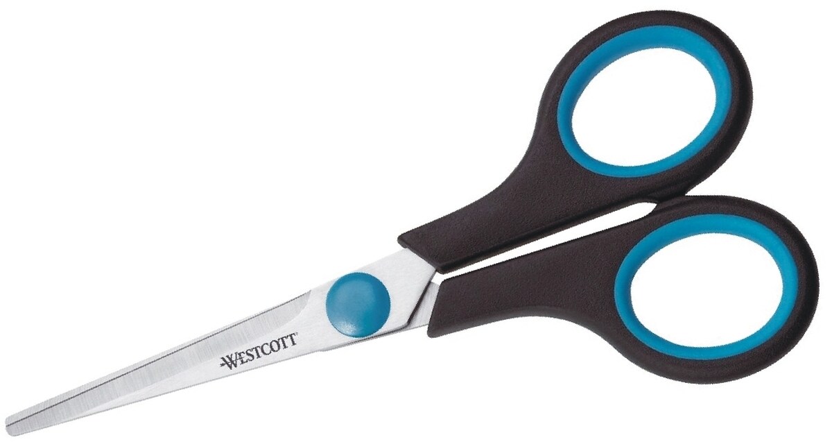Westcott Universalschere SoftGrip 13 cm schwarz/blau Packung mit 12 Stück Image