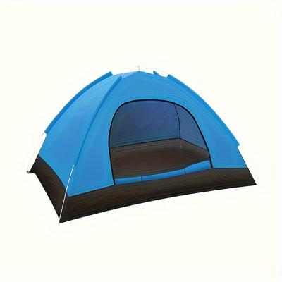 TEMU Instant Pop-up Camping Tent For 1-2 , Automatic Portable Dome Shelter With Easy Setup, Round Top, Color Scheme, Outdoor And Beach Camping, Camping Tent Image