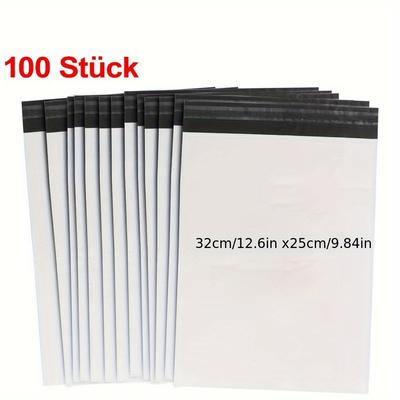 TEMU -pack White Shipping Envelopes, Self-adhesive Seal, Mail Bags For Office Use, Parcel Packaging Image
