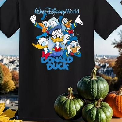 TEMU Men's And Women's Fashionable Short Sleeve Cotton T-shirt Duck Shirt, Retro Duck T-shirt For Men And Women, Casual And , Perfect Leisure Clothing Or Gift, Shirt Image