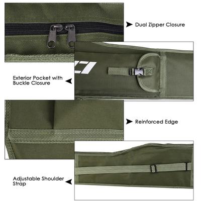 TEMU 1pc Lixada Abs Material 1.2m Folding Fishing Rod Case, Uncharged Travel Shoulder Bag With Reel Storage For Image
